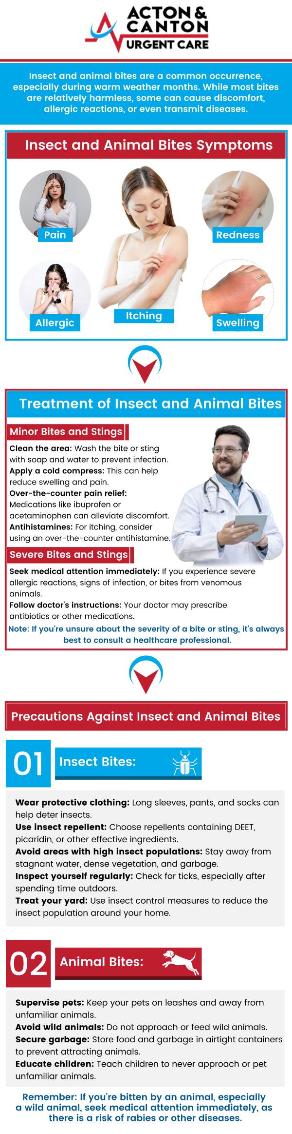 Insect bites can cause redness, itching, swelling, or mild pain at the affected site. Some bites may also lead to allergic reactions, blisters, or infection if scratched. Visit Muhammad Bajwa, MD, for quick relief and professional care to reduce irritation and prevent complications. For more information, contact us or schedule an appointment online. We are located at 95 Washington St, Ste 204 A, Canton, MA 02021.  Insect bites can cause redness, itching, swelling, or mild pain at the affected site. Some bites may also lead to allergic reactions, blisters, or infection if scratched. Visit Muhammad Bajwa, MD, for quick relief and professional care to reduce irritation and prevent complications. For more information, contact us or schedule an appointment online. We are located at 95 Washington St, Ste 204 A, Canton, MA 02021.